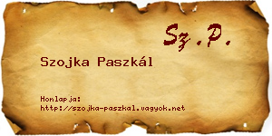 Szojka Paszkál névjegykártya